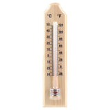 2PK Garden Greens Thermometer Wooden Accurate Weatherproof 21.5 x 4.5cm