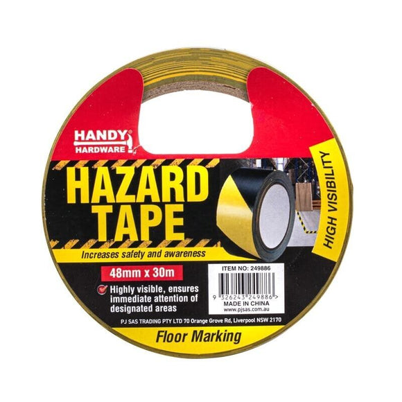 2PCE Hazard Tape High Visibility Durable Safety Handy Hardware 30m x 48mm