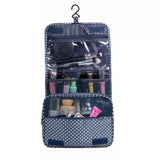 1pc Travel Cosmetic Makeup Bag Storage Bag Hanging Toiletry Organizer Dark Blue