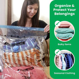 Vacuum Storage Bags Reusable space savers Pack of 8 (4 Large + 4 Medium)