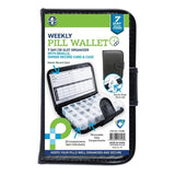 1PCE Pill Wallet Box Organiser Storage  1st Care Dispenser Leather Case