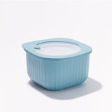 4 Pieces Square Nested Food Storage Set Freezer Safe Multicolour Lunch Box