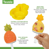 Tovolo Stackable Ice Pop Mould Block Iceblock Popsicle Set 4 - Pineapple