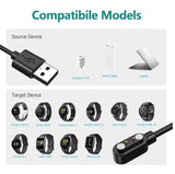 2-Pin Universal USB Data Charging Cable Magnetic Charger For Smart Watch 60cm