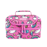 Sachi Insulated Double Decker Lunch Bag Tote Storage  Style 235 - Unicorn