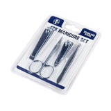 4pk Manicure Set Nail Clipper Stainless Steel Pedicure Finger Toe Clippers Kit