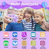 Camera Toys Kids Boys Girls Children Portable Child Digital Gift - Purple