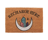Coir Doormat Recharge Here Mat Floor Carpet Rug Home Decoration
