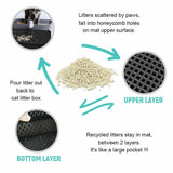 Cat Litter Mat Large Kitty Litter Box Trapping Sifting Mats Waterproof Urine