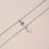 2 Piece/Set Simple Evil Eye Pendant Necklaces Pendant Necklace Jewelry Girls