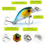9x Fishing Lures Set for Bream, Bass, Trout & More – 4.5cm