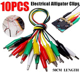10pcs Electrical Alligator Clips Test lead Jumper Wire Crocodile Cable Wire 50cm
