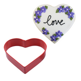 2PK Heart Cookie Cutter Biscuit Cookie Dough Gingerbread R&M Red 8cm