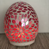 Pink Flower Glass Mosaic Aroma Electric Diffuser Essential Oils Aromatherapy Lrg