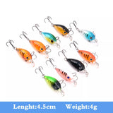9x Fishing Lures Set for Bream, Bass, Trout & More – 4.5cm
