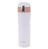 Oasis Stainless Steel Flip-Top Vacuum Flask Drink Travel Bottle 450ml - White
