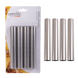 Set of 4 Appetito Cannoli Tubes Stainless Steel Kitchen Cooking 14cm