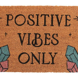 Coir Doormat Positive Vibes Only Mat Floor Carpet Rug Home Decoration