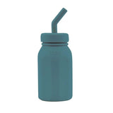 Melii Luxe Silicone Straw Bottle Kids Design BPA Free Soft - Blue