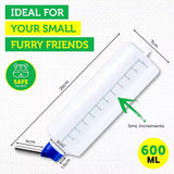 2PCE Pet Basic Hanging Water Dispenser Rabbit Guinea Pig 600ml