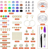 6000pcs Clay Beads for Bracelet Making 24 Colors 6mm Flat Round Polymer Clay