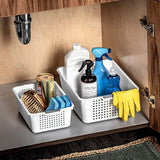 2pcs Madesmart Small Storage Basket MultiPurpose Organizer 30x20x10cm White