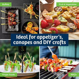 50PCE Bamboo Skewers Paddle Handles Sturdy Durable Home Master 25cm