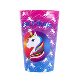 6PCE Cups Reusable Lightweight Party Picnic Kids Unicorn Designs Assorted 330ml