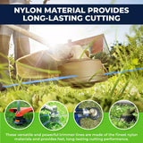 2PCE Trimmer Line Blue Durable Impact Resistant Garden Greens 8m x 3mm