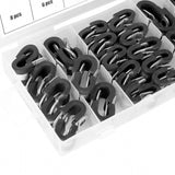 42pcs Rubber Lined P Clips Cable Hose Pipe Clamps Holder Air Clip Clamp