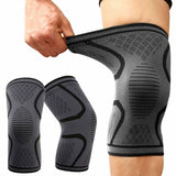 1 pair Knee Brace Knee Compression Sleeve Professional Sports Support Grey M