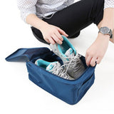Travel Environmental Waterproof Shoe Pouch Portable Storage Bag - Wine Red