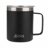 Oasis Stainless Steel Double Wall Insulated Explorer Mug 400ml Black