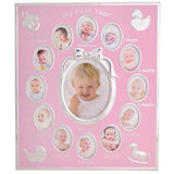 Baby Photo Frame My 1st Year 13 Photo Frame Collage Girl Baby's Gift Pink
