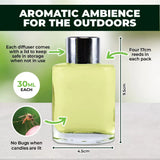 2PCE Citronella Reed Diffusers With Glass Jars Repellent Garden Greens 30ml