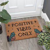 Coir Doormat Positive Vibes Only Mat Floor Carpet Rug Home Decoration
