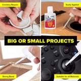 5PCE Brush On Liquid Super Glue Quick Dry High Strength Handy Hardware 5ml