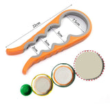 Jar Opener, 4 IN 1 Multi Kitchen Tool for Ketchup Bottle, Beer etc, Rubber Jar Opener Easy to Use