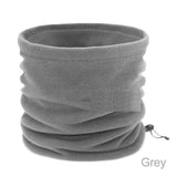 Fleece Scarf Neck Tube Warmer Face Mask Winter Balaclava Beanie Snood Grey