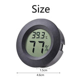 Mini LCD Display Round Digital Thermometer, Hygrometer