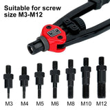 430pcs Rivet Nut Kit Riveter Gun Heavy Duty Riveting Rivets Nutsert Tool Rivnut
