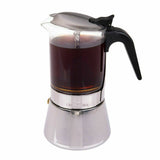 Casa Barista 9-Cup Glass Top Stainless Steel Capri Espresso Maker