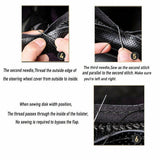Breathable Anti-slip Universal 38cm PU Leather DIY Car Steering Wheel Cover