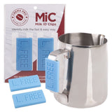 Set with 2 Milk ID CLIPS Pro Milk ID Clips Crema Jug Handle Blue - L. Free
