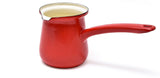 1PK Coffee Culture Enamel Turkish Coffee Pot Stove Tops Coffee 450ml - Red