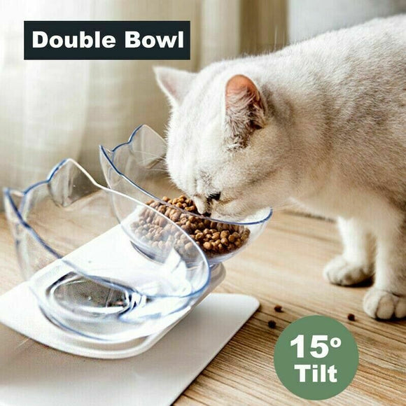 Elevated Cat Dog Pet Bowl Feeder