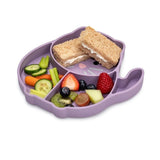 Melii Divided Silicone Suction Plate Kids Plate Meal Design Kitchen - Cat