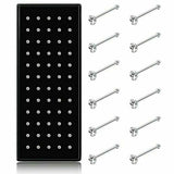 Nose Crystal Clear Stud Bar Piercing - 60pcs - 60pcs x Crystal Clear NEINZ