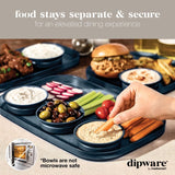 MadeSmart Dipware Large Serving Tray with 3 Bowls 39.4x25.4cm Midnight
