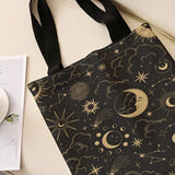 Sun And Moon Printed Tote Bag Lightweight Yoga Pilates Shoulder Bag Meditation